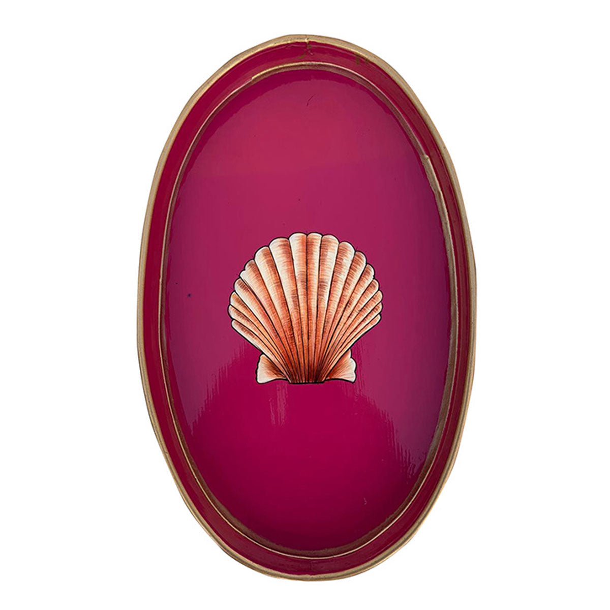 Flora Hand-painted Iron Tray Sea Shell - Les-Ottomans