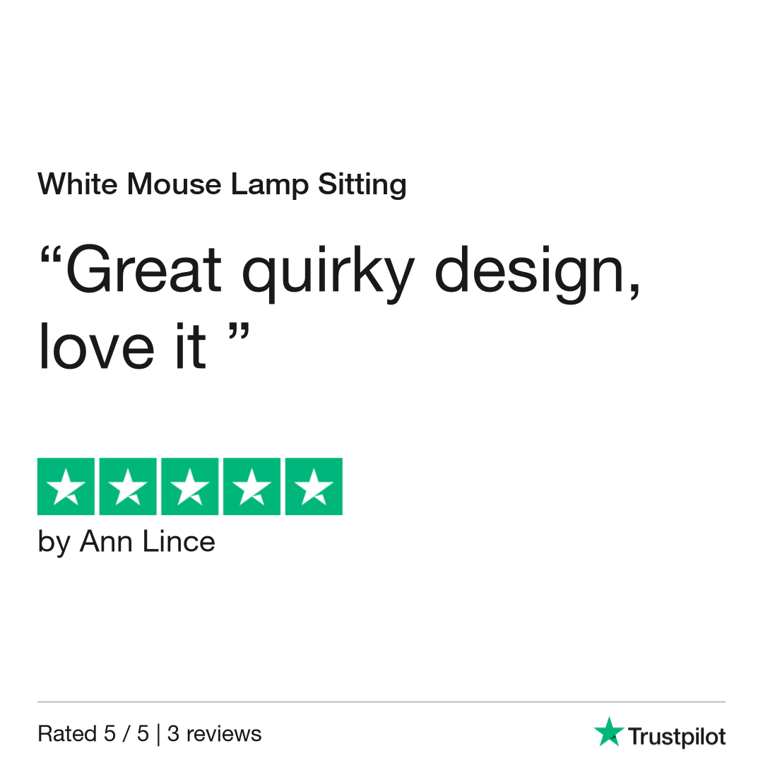 White Mouse Lamp Sitting