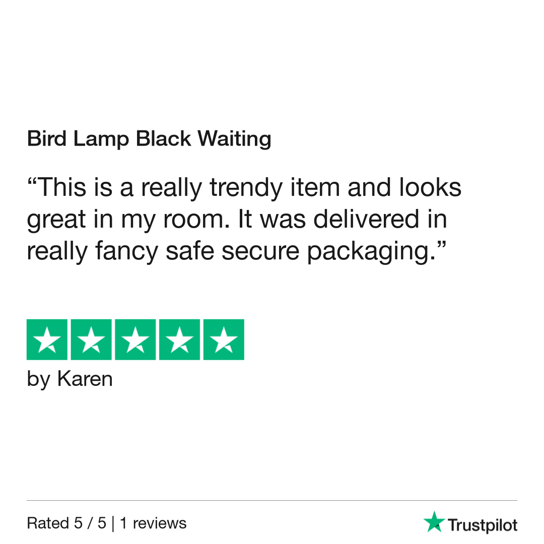 Bird Lamp Black Waiting