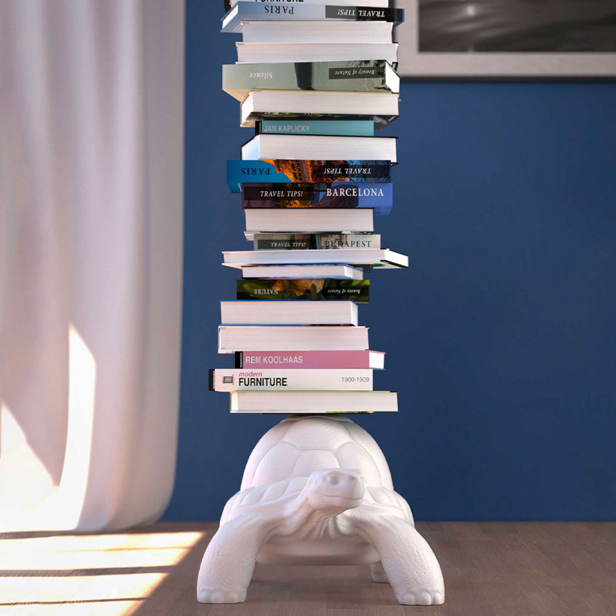 Turtle Carry Bookcase White - Qeeboo