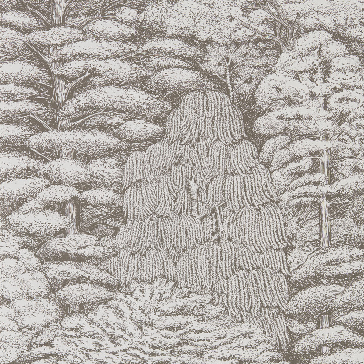 Sanderson &#39;Woodland Toile - Ivory/Charcoal&#39; Wallpaper