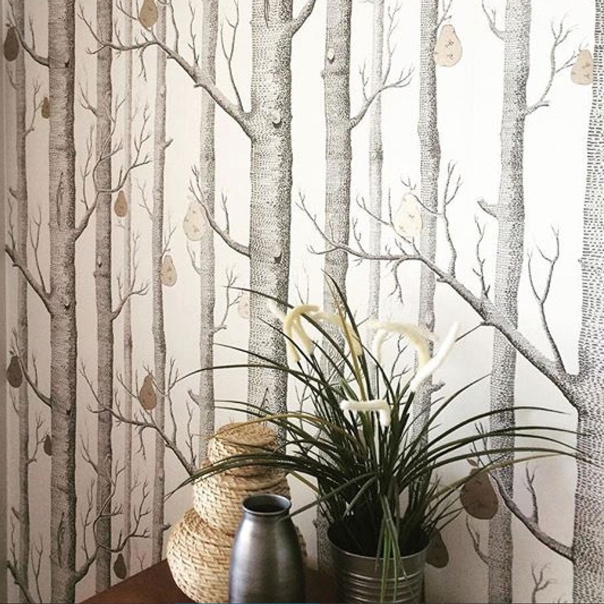 Cole &amp; Son &#39;Woods and Pears Charcoal &amp; Bronze&#39; Wallpaper