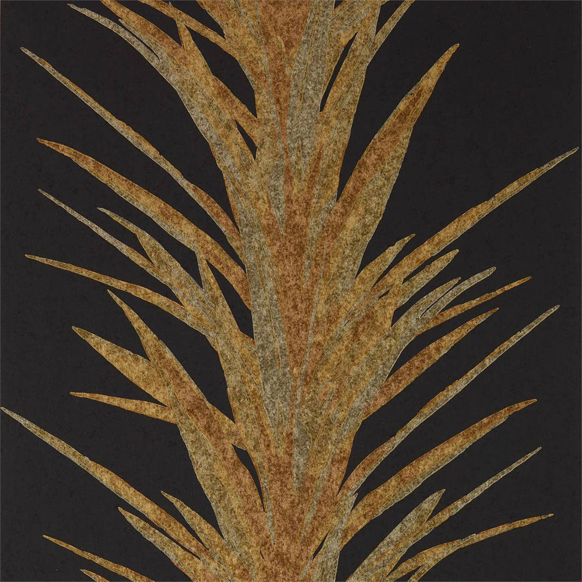 Sanderson &#39;Yucca - Charcoal/Gold&#39; Wallpaper