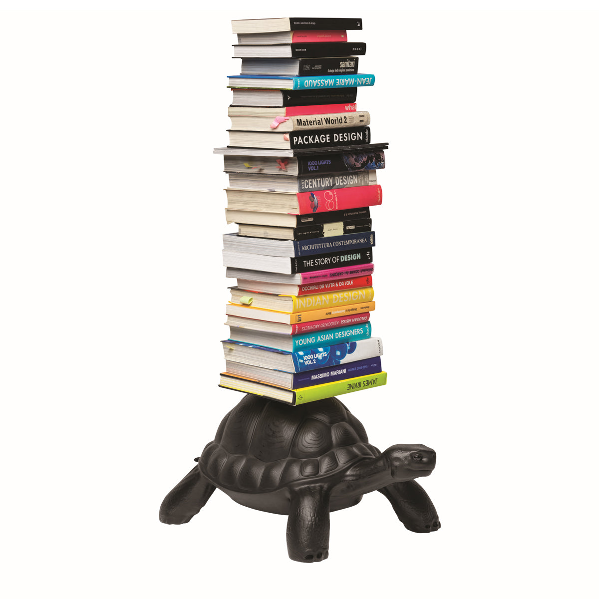 Turtle Carry Bookcase Black - Qeeboo
