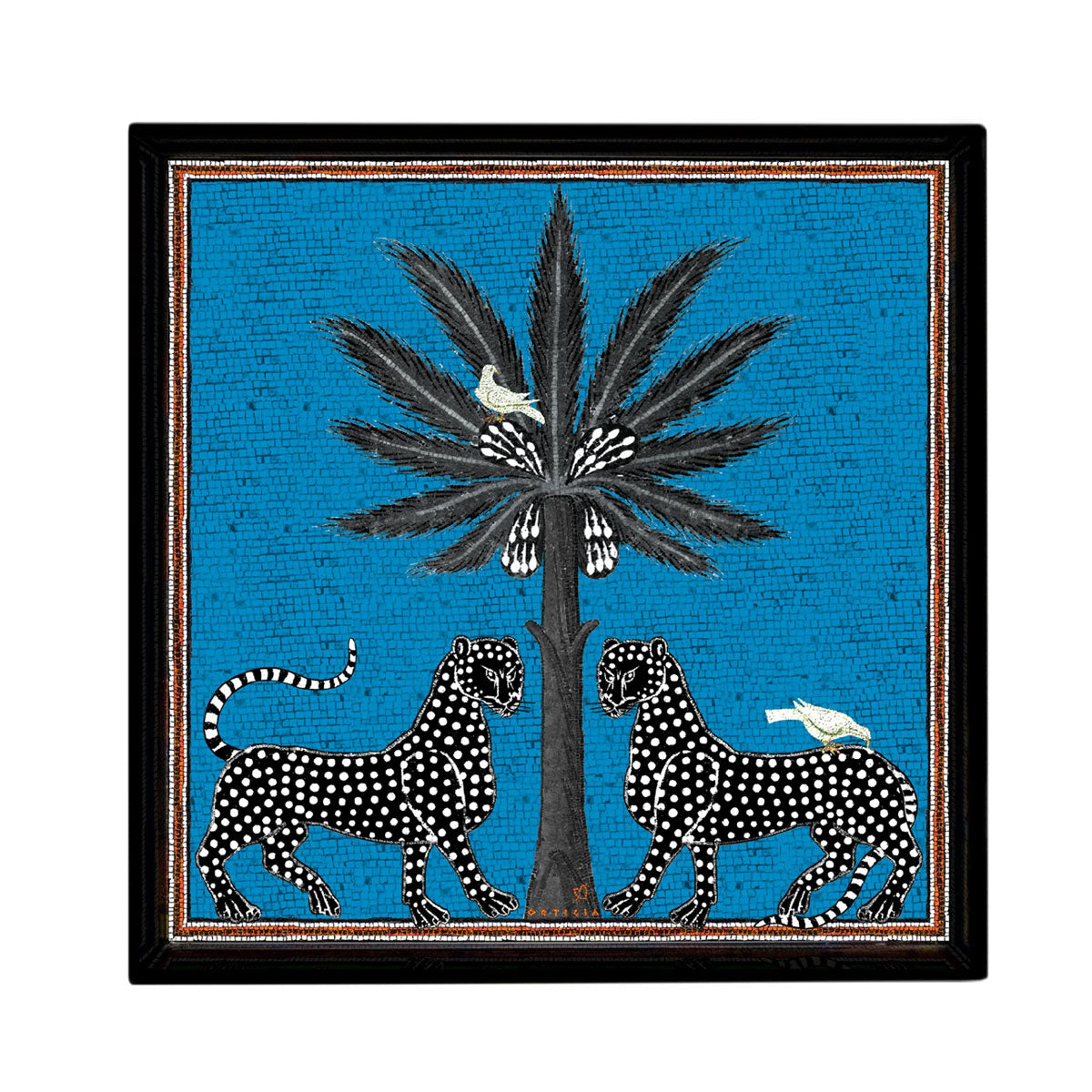 Blue Leopards Square Tray