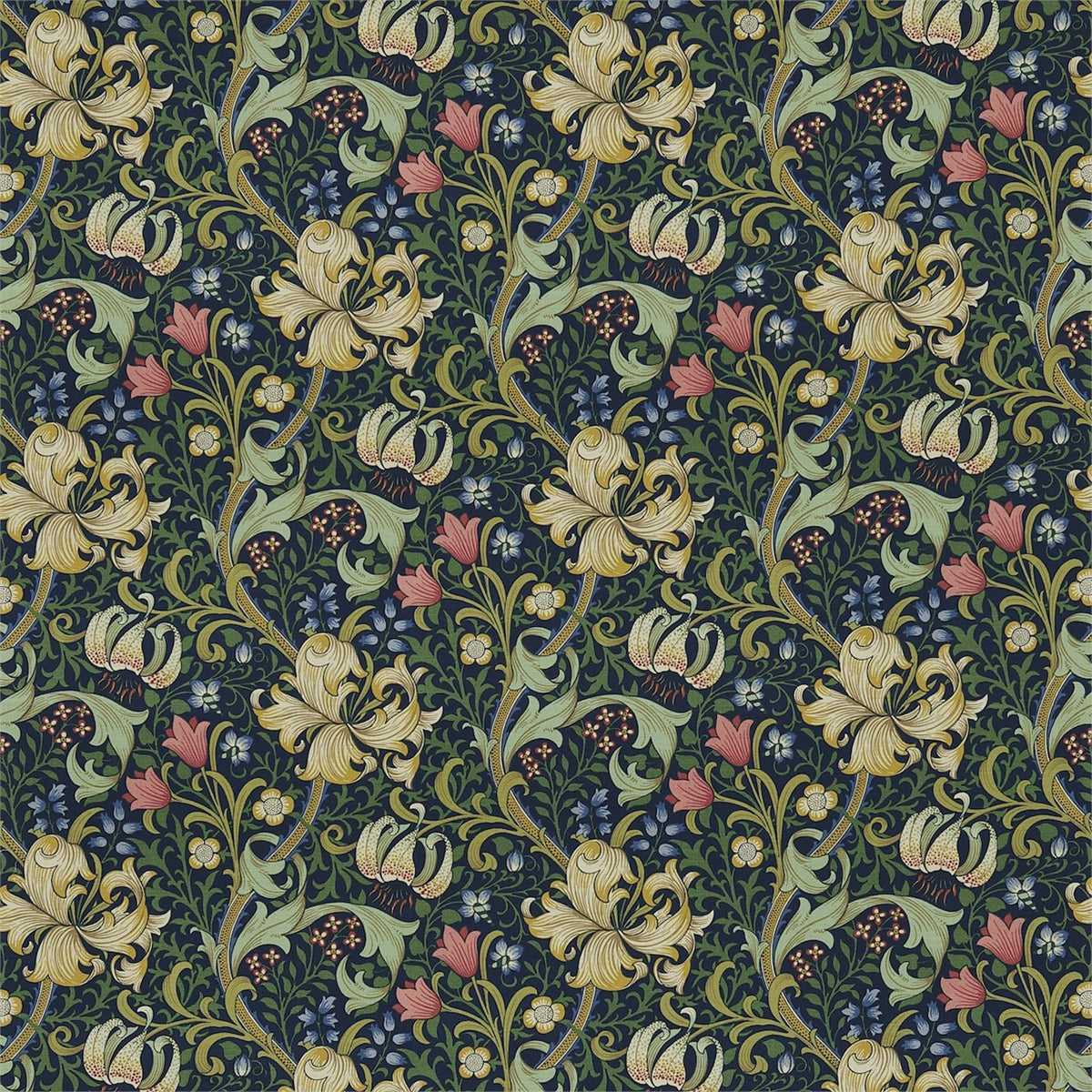 Morris &amp; Co - Golden Lily Fabric
