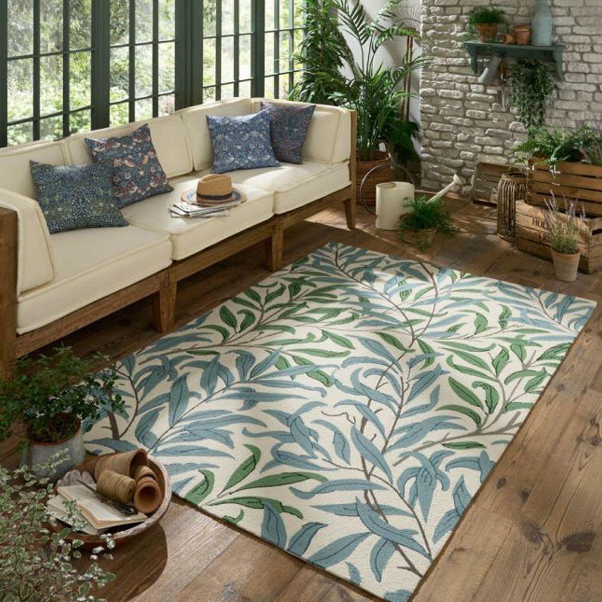 Morris &amp; Co &#39;Willow Boughs - Leafy Arbor&#39; Indoor &amp; Outdoor Rug
